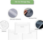 BROTOSPAC 24 PCS Clear Stamps Storage Panels,Resealable Die Cut Storage Bag, White Plastic Stamps Organizer Panels, Clear Stamp Organizer Set for Die Cutting and Decorative (24)