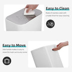 DYTesa 3 Gallon Rectangular Kitchen Trash Can - White Stainless Steel with Foot Pedal, Soft-Close Lid & Removable Inner Bucket, Suitable for Home/Office/Living Room