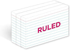 KAISA Lined Index Card 3"x5" Index Cards Flashcards, 300 Count Ruled on Front, Blank on Back Index Cards, White 3 pack of 100 Shrink