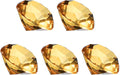 PATIKIL 5 Pcs Diamond Crystal Paperweight, 30mm / 1.18 Inch Crystal Paperweight Paper Weight for Home Office Desktop Table Decor Wedding Party Jewelry Ornaments, Brown