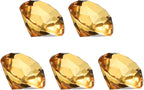PATIKIL 5 Pcs Diamond Crystal Paperweight, 30mm / 1.18 Inch Crystal Paperweight Paper Weight for Home Office Desktop Table Decor Wedding Party Jewelry Ornaments, Brown