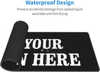 OHORTEB Custom Mouse Pad with Photo, Personalized Image Text Laptop Desk Mat, Customized Non-Slip Waterproof Desk Writing Pad for Office Home (Custom, 12in x 31.5in)