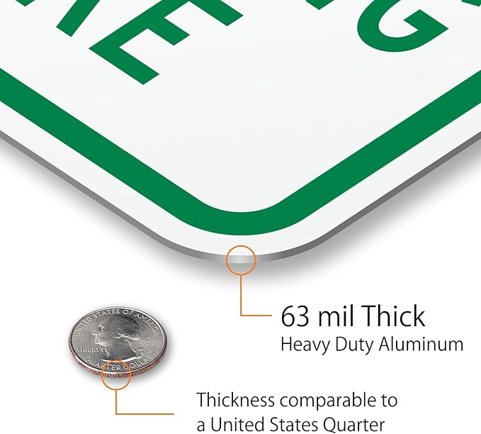 SmartSign 18 x 12 inch “Reserved Parking” Custom Metal Sign - Add Text, 63 mil Aluminum, 3M Laminated Engineer Grade Reflective Material, Green and White, Made in USA