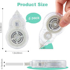 M&G White Correction Tape, Easy to use applicator for Instant Corrections, 39.37 Ft/Pack,for Office (6 Pack, 12M/472"x 0.2")