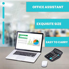 LICHAMP Desk Calculators with Big Buttons and Large Display, Office Desktop Calculator Basic 12 Digit with Solar Power and AA Battery (Included), 6 Bulk Pack