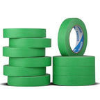 KIWIHUB Green Painters Tape,1 inch x 60 Yards x 10 Rolls (600 Yards Total) - Medium Adhesive Masking Tape for Painting,Labeling,DIY Crafting,Decoration and School Projects