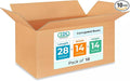 Extra Large Shipping & Moving Boxes 28x14x14 inches (10-Pack) - Extra Strength 200 lb vs Regular - Corrugated Durable Packing Boxes - Large Moving Box - Cardboard Box for Moving by IDL Packaging