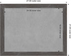 Amanti Art Grey Framed Magnetic Board 21x27 Medium Vision Board for use with Magnets, 100% Metal Sheet to Display Items as Office Decor or for Home Organization in mudroom, Kitchen or Kids Room