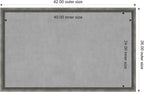 Amanti Art Grey Framed Magnetic Board 26x42 Large Vision Board for use with Magnets, 100% Metal Sheet to Display Items as Office Decor or for Home Organization in mudroom, Kitchen or Kids Room