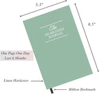 Gratitude Journal for Women & Men – 5 Minute Guided Daily Journal with Prompts for Mindfulness, Self Care & Positive Thinking, 300 Seconds Daily Reflection, Light Green Linen Cover, 2025 Edition