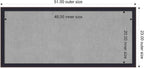 Amanti Art Black Framed Magnetic Board 23x51 Oversize Vision Board for use with Magnets, 100% Metal Sheet to Display Items as Office Decor or for Home Organization in mudroom, Kitchen or Kids Room