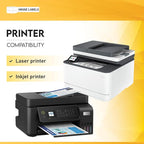 HOUSELABELS 18-up Address Labels (2-3/8" x 1-1/4") for Laser and Inkjet Printers, 50 Sheets