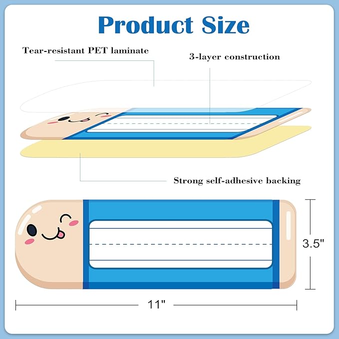 PETCEE Desk Name Plates for Classroom - 36Pcs Personalized Student Desk Name Tags Stickers for Kids Self Adhesive Names Labels for Kindergarten Preschool Elementary Back to School Teach Supplies