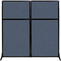 Versare Workstation Partition | Portable Wall Divider | Modern Office Cubicle | Free Standing Privacy Screen | Flexible Work Space | 66" x 70" Ocean Fabric Panels