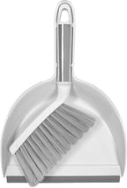 BSMstone Small Broom with Dustpan Combo Set Mini Broom and Brush Set Hand Sweeper for Cleaning Desk Office Kitchen Pet Nest (White)