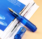 czxwyst Majohn Wancai 2.0 Mini Pocket-Size Eyedropper Fountain Pen (EF Nib 0.38mm, Starry Blue)
