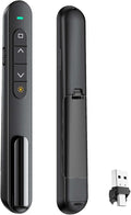 QUI Presentation Clicker for PowerPoint, RF 2.4GHz USB C Wireless Presenter Remote with Volume Control, PowerPoint Clicker Slide Advancer for Mac, Windows, Laptop, Keynote