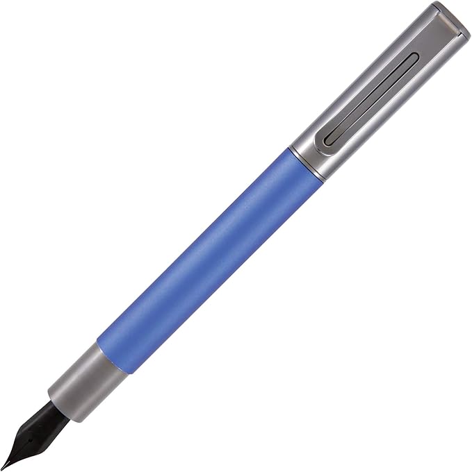 Monteverde USA Ritma Fountain Pen in Blue – Fine Nib, Smooth JoWo Stainless Steel, Refillable Ink Cartridge/Converter – Ideal for Everyday Writing & Journaling