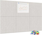Neatsure Large Cork Board for Wall, 36" x 24" Bulletin Board with Pushpins, 6 Panels Felt Tiles Tack Push Pin Board for Office, Light Tan