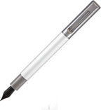 Monteverde USA Ritma Fountain Pen in Silver – Broad Nib, Bold JoWo Stainless Steel, Refillable Ink Cartridge/Converter – Ideal for Executives & Artists