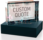Custom Acrylic Sign Personalized, Custom Desk Name Plate, 18 Styles, (4"x6"), With Gift Box, USA Made by Acryluxe. (Bouquet)