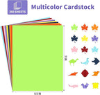 360 Sheets Colored Cardstock Paper 8.5 x11 Valentine Day Cardstock Thick Paper, 9 Assorted Colors Construction Paper 200 GSM Card Stock for Scrapbook, Cricut, Card Making, DIY Crafts, School, Party