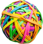 Activave Round Ball Rubber Band Elastics 170 to 180 pcs Colorful Rubber Bands Stretchable Rubber Bands Stationery Holder Elastic Loops, Arts and Crafts, Document Organising, Stocking Fillers one ball