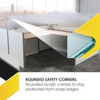 OBEX Acrylic Mounted Large Brackets Quality Desk Privacy Panel & Divider for Your Office Cubicle-Increase Separation & Improve Productivity (Frosted, 18"W X 72"H)