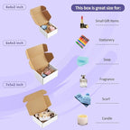 Eupako 30 Pack Small Shipping Boxes Assorted Sizes, 4x4x2, 6x4x3, 7x5x2-10 PCS Each Small Boxes, White Corrugated Box Mailers, Cardboard Boxes for Packaging Small Business, Mailing