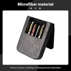 MIVLXLX Leather 6 Fountain Pen/Pencil Tray Case, Handmade, Magnetic Closure with Drawer Design, Gift Choice for Man/Woman/Office, 6 Slots（Black）