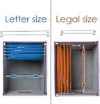 PRANDOM File Organizer Box - Set of 1 Collapsible Decorative Linen Filing Storage Hanging File Folders with Lids Office Cabinet Letter/Legal Purple (17x14x11.2 inch)