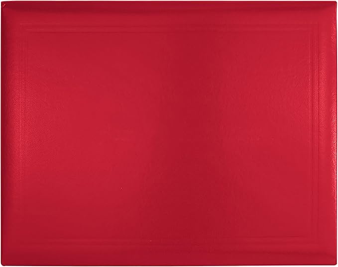 GraduationMall 8.5"x11" Smooth Padded Diploma Cover Certificate Holder Red,2-Packs