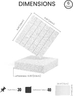 Fluxynara Felt Bulletin Board Tiles -28"x18" with 40 Adhesive Tabs, Cork Board Alternative for Office Decor, Push Pin Board Wall Organizer 6-Pack?Marble Gray?