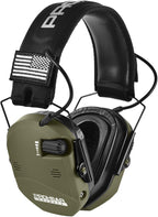 PROHEAR 022 Upgraded Electronic Shooting Earmuffs with Gel Cooling Ear Cushions - 29dB SNR Noise Reduction for Hunting & Gun Range, 5X Sound Amplification, 4 Omnidirectional Mics, HD Speakers,Green