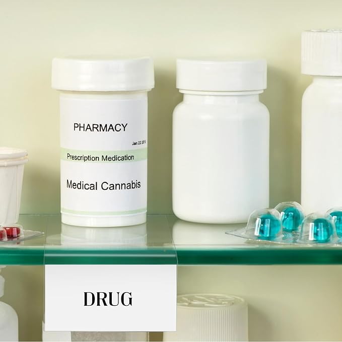 Containlol 60 Sets Moveable Shelf Label Display Holders with Label Inserts and Marker Clear Shelves Tag Plastic Shelf Markers Teachers Gift for Classroom Office Book Shelves(6.5 x 3 x 1.57 Inch)