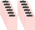 Zoenley A4 Plastic Clipboard Set of 12, Pink 12.5 x 9 Letter Size for Classroom, Students, Teacher, Nurse, 8.5 x 11 Clip Board with Low Profile Black Clip, Office & School Supplie