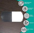 Recycle and Trash Stickers for Kitchen Trash Cans and Recycling Bins, Indoor Trash and Recycle Sticker Combo for Garbage Can Logo Symbol, 2 Silver Decals, 6.5" x 3" Elegant Style with Split-back