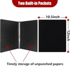 Vienrose 3 Ring Binder 1 Inch Round Rings with Linen Fabric Cover, Fits 8.5 x 11 Inch Paper, Durable Organizer for School, Office, Home, Recipes, Black