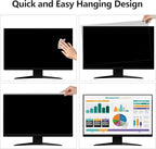 Pozlle [2 Pack Computer Privacy Screen Shield Compatible for 26/27 Inch 16:9 Widescreen Desktop Monitor - Anti Glare & Blue Light Filter - Hanging Design for Easy On/Off