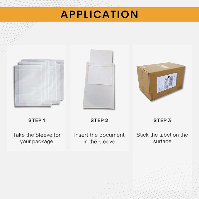 2000 Pack 7"x10" Shipping Label Sleeves – Clear Self-Adhesive Packing Slip Pouches, Waterproof Packing List Envelopes – Ideal for Shipping Documents, Mailing Labels, Invoices & Packing Slips