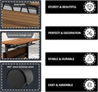 Folding Conference Table,Mobile Office Conference Room Tables with Casters,Rolling Meeting Seminar Table,Flip Top Mobile Training Table,Modular Business Seminar Tables for Office Meeting Room(62.9in)