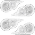 JEFURE 4 Pcs Correction Tape, 39.4 Ft White Wrong Out Tear-Resistant Bulk, Instant Corrections Easy To Use Applicator for School, Office, Note Taking, Journal (Tape Width 0.2 in, Clear)