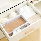 YJFHHH Drawer Dividers for Clothes 4" High 10.9"-18" Expandable Dresser Drawer Organizer Plastic Separators for Kitchen 3 Pack