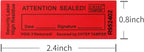 ChtepTamper 100 Pieces Total Transfer Tamper-Evident Stickers Security Labels Great for Goods Shipping,Exchange of Agency Files, Privacy Protection or More(Serial Number 0.8 * 2.4inches Red)
