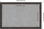 Amanti Art Black Framed Magnetic Board 23x35 Large Vision Board for use with Magnets, 100% Metal Sheet to Display Items as Office Decor or for Home Organization in mudroom, Kitchen or Kids Room