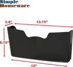 Simple Houseware Single Pocket Wall Mount for Hanging File Holder, 3 Packs, Black