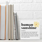 Sunshine Gifts for Women, Inspirational Gifts Human Sunshine Wood Box Sign, Thank You Gifts Appreciation Gifts for Teacher Friends Coworkers Nurse Christmas, Office Home Desk Cubicle Table Shelf Decor