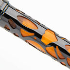 Conklin Endura Deco Crest Fountain Pen in Orange with Rose Gold Accents – Medium Nib, Refillable Luxury Writing Instrument