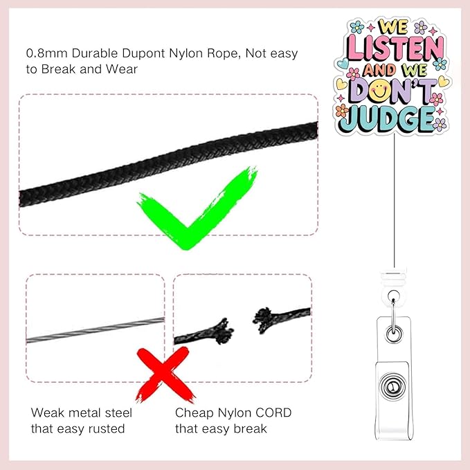 2pc Nurse Badge Reel, Funny Cute Work Badge Holder with Retractable Clip, Pediatric Badge Buddy,RN LPN CNA MA Medical Worker Teacher Doctor Nursing Student ID Name Badge Clip Accessories