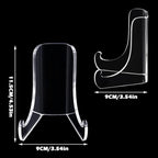 Chunful 2 Pieces Acrylic Plate Stands Clear Acrylic Easels Display Stands with Deep Support Shelves for Display Card Holder Photos Book Picture Table Top Holder Home Decors (3.5 x 3.5 x 4.5 Inch)